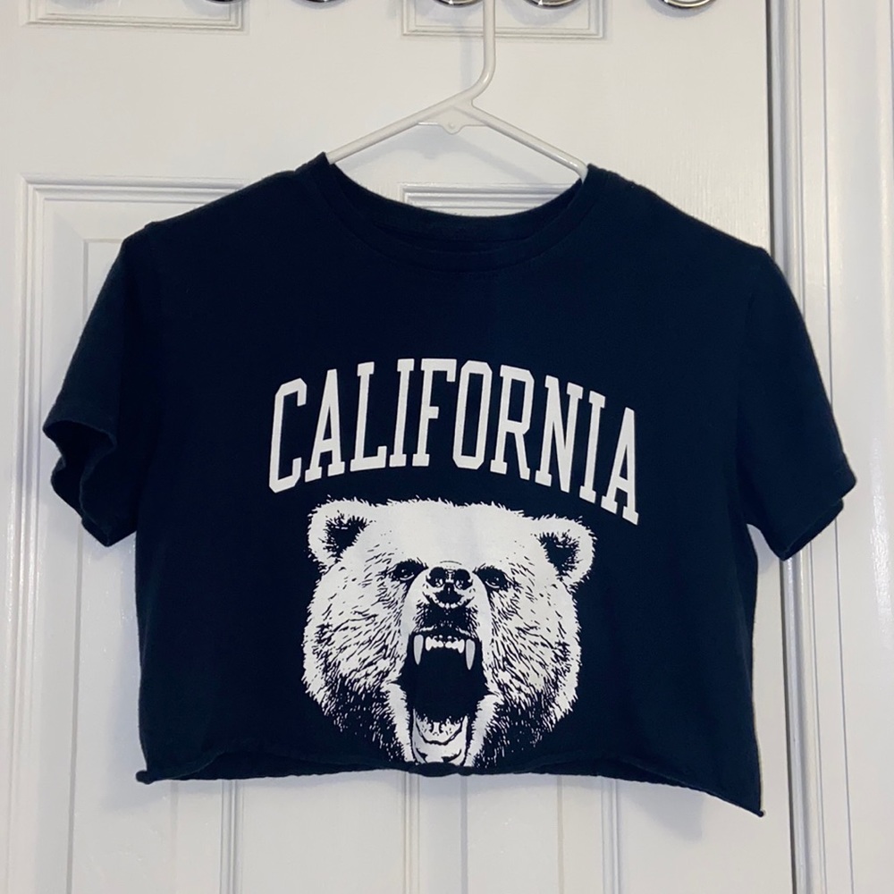 Navy Blue Brandy Melville Crop Top